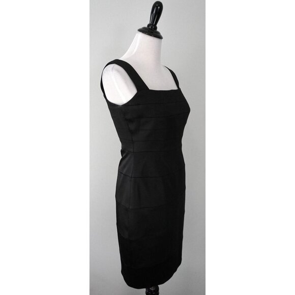CACHE Black Sheath Sleeveless Square Neck Formal Party Dress Size 6 - Picture 2 of 4